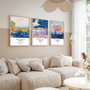 Wallity Cuadro Decorativo 3 Piezas MDF y Madera Maciza 30 x 40 cm